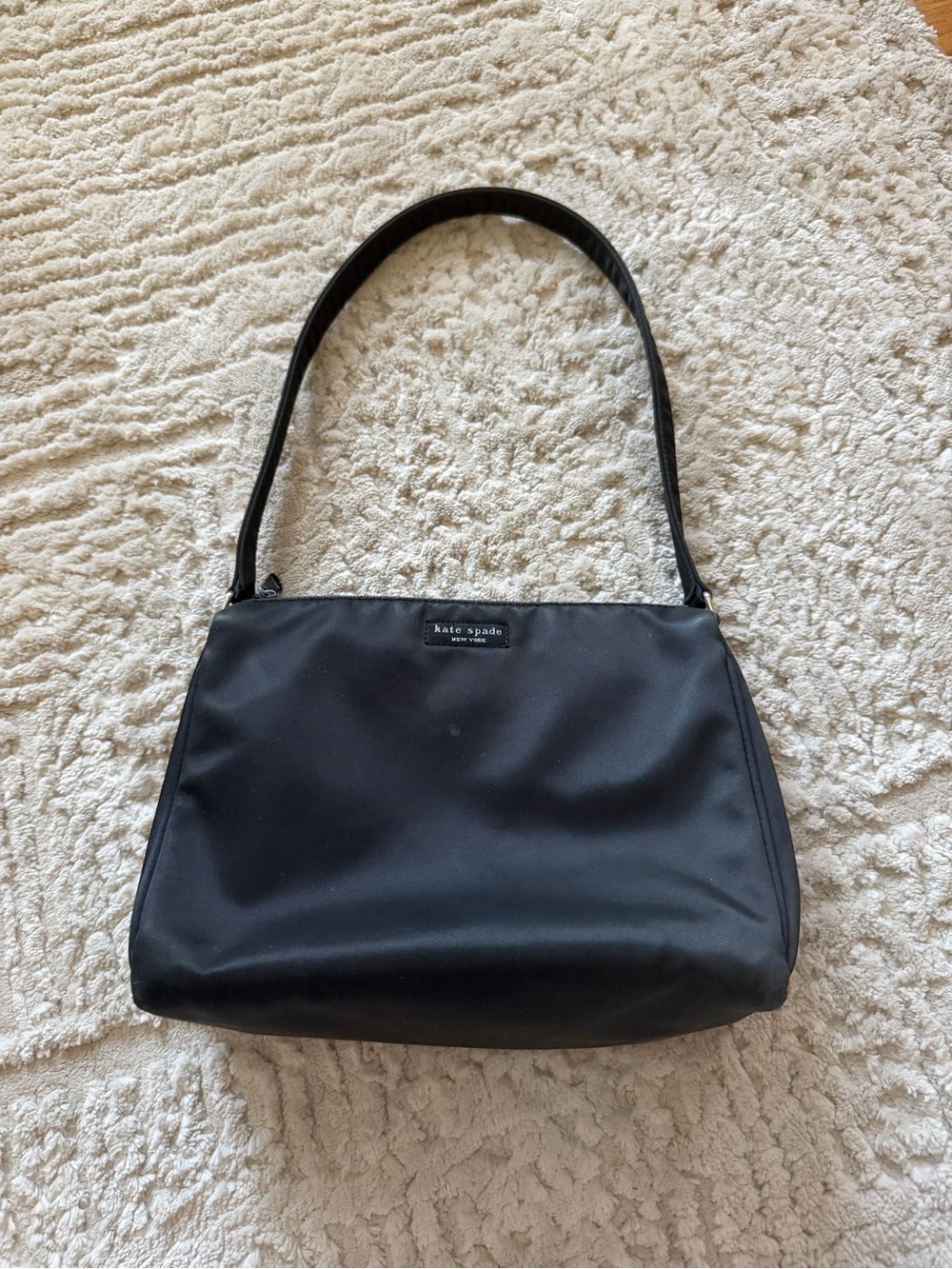 kate spade black nylon shoulder bag with single strap
